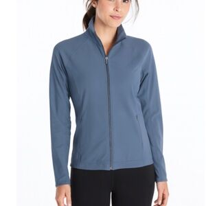 Lucy Athleisure Zip Up Jacket Slate Blue Size XL